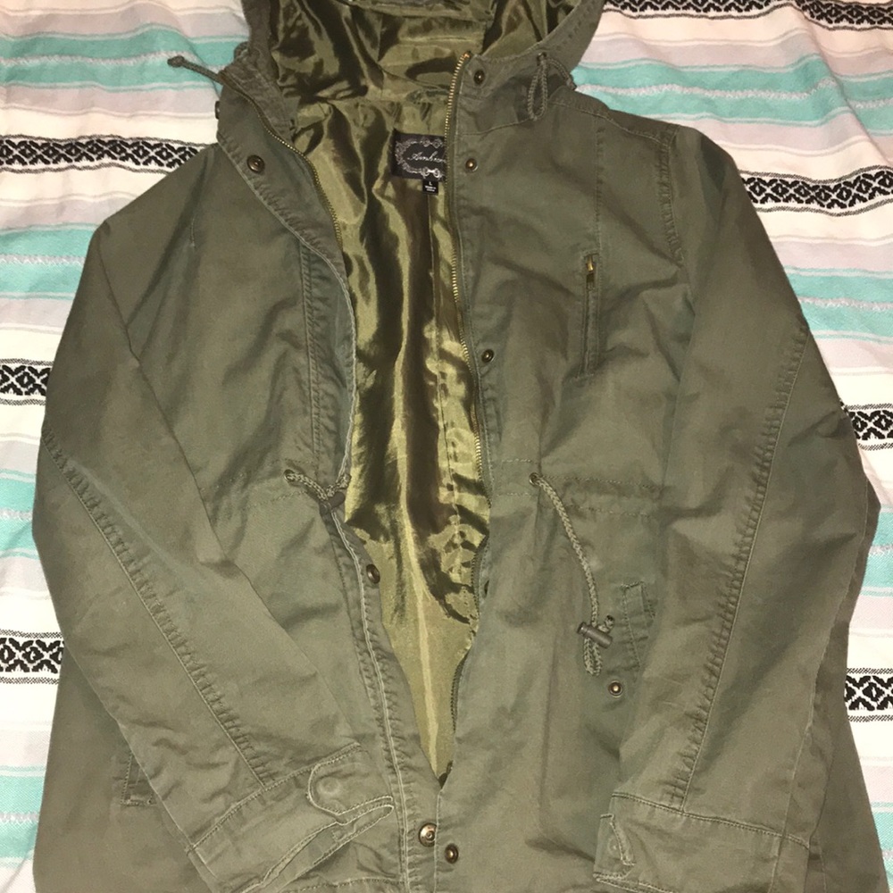 Green utility jacket